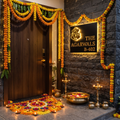 The Divine Shubh-Labh — 3D Acrylic LED House Nameplate with Sacred Ganesha Motif