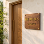 The Artisan Walnut — Handcrafted 3D Laser-Cut Acrylic Wood Pattern Nameplate