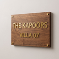 The Artisan Walnut — Handcrafted 3D Laser-Cut Acrylic Wood Pattern Nameplate